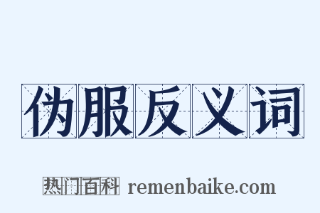 伪服反义词是什么意思的图片
